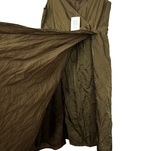 Eileen Fisher Steel Satin A-Line Dress - Picture 10 of 12